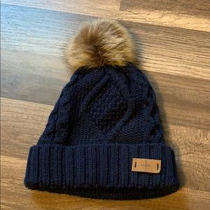 Navy blue beanie hat